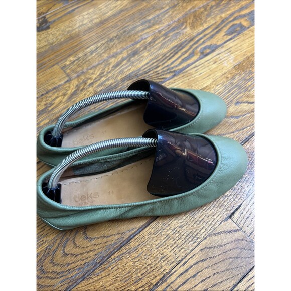 TIEKS BY GAVRIELI Olive Green Foldable Flats Size 11 Women’s Excellent Condition - Picture 4 of 11